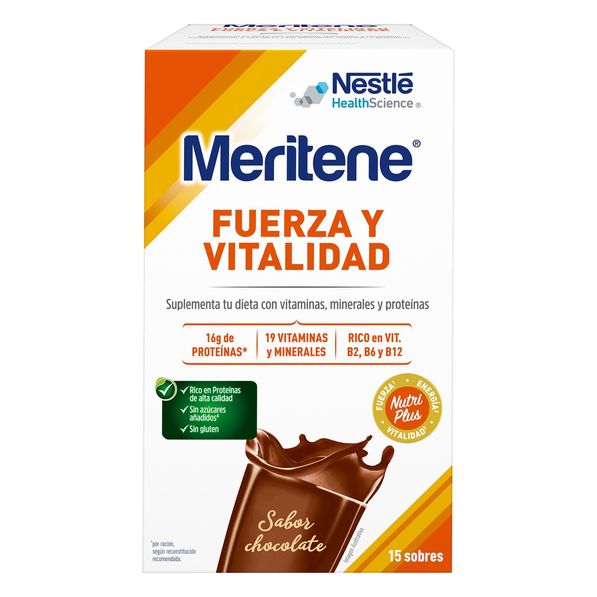 Imagen de Meritene en Polvo de Chocolate con 15 sobres de 30 gr.