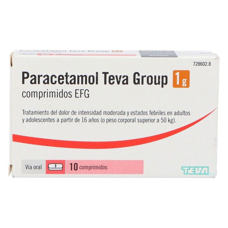 Imagen de Paracetamol Teva Group 1 g comprimidos EFG
